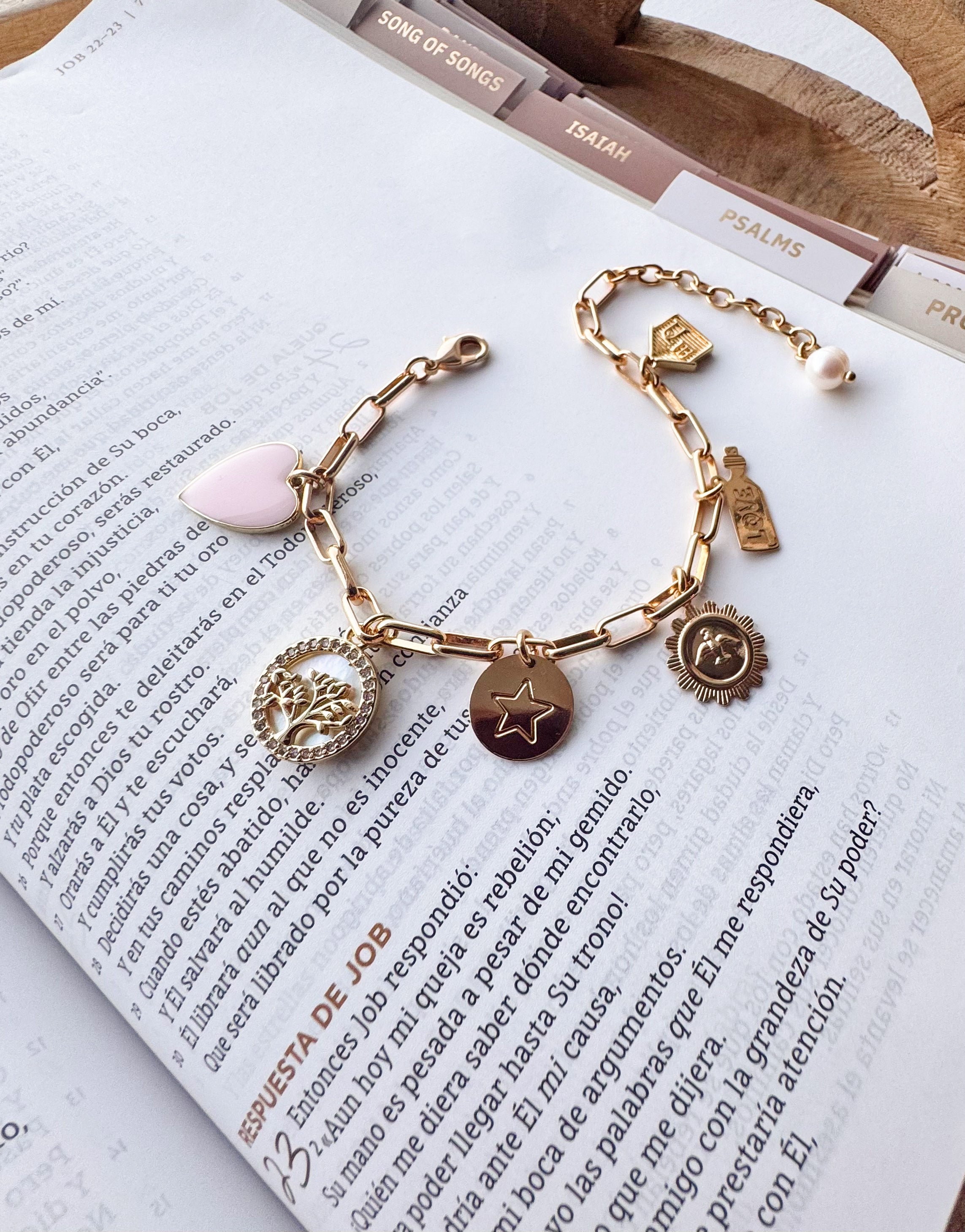 Psalm 23 Bracelet worn on wrist - With Love Mary