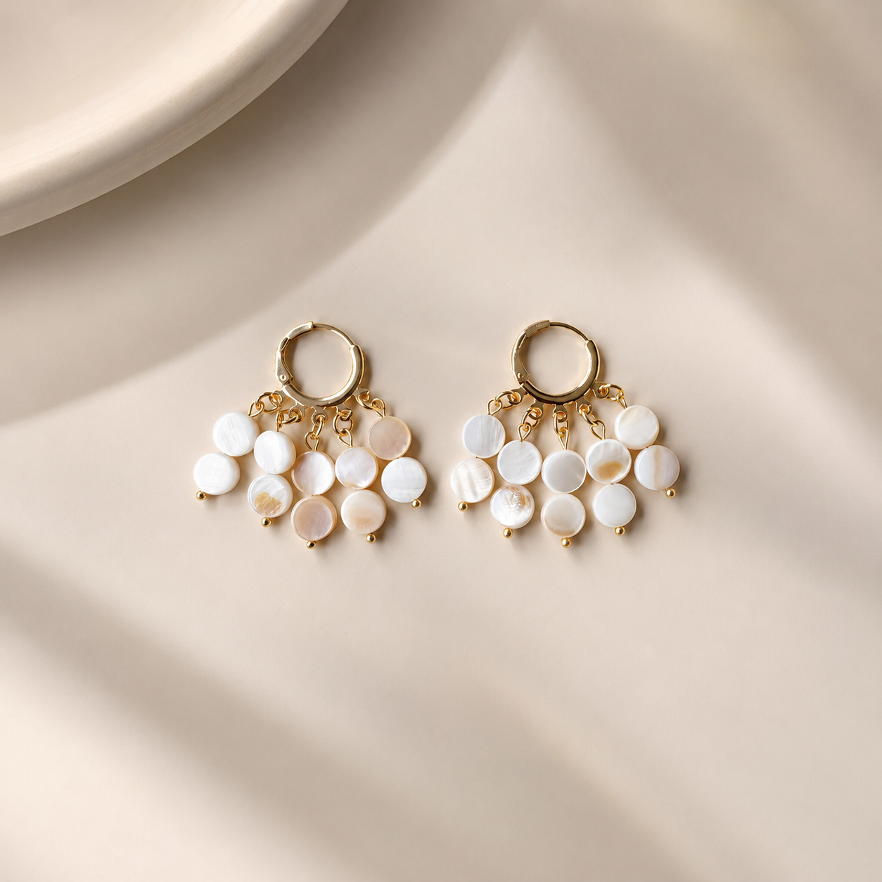 Dangling Mother of Pearl Earring