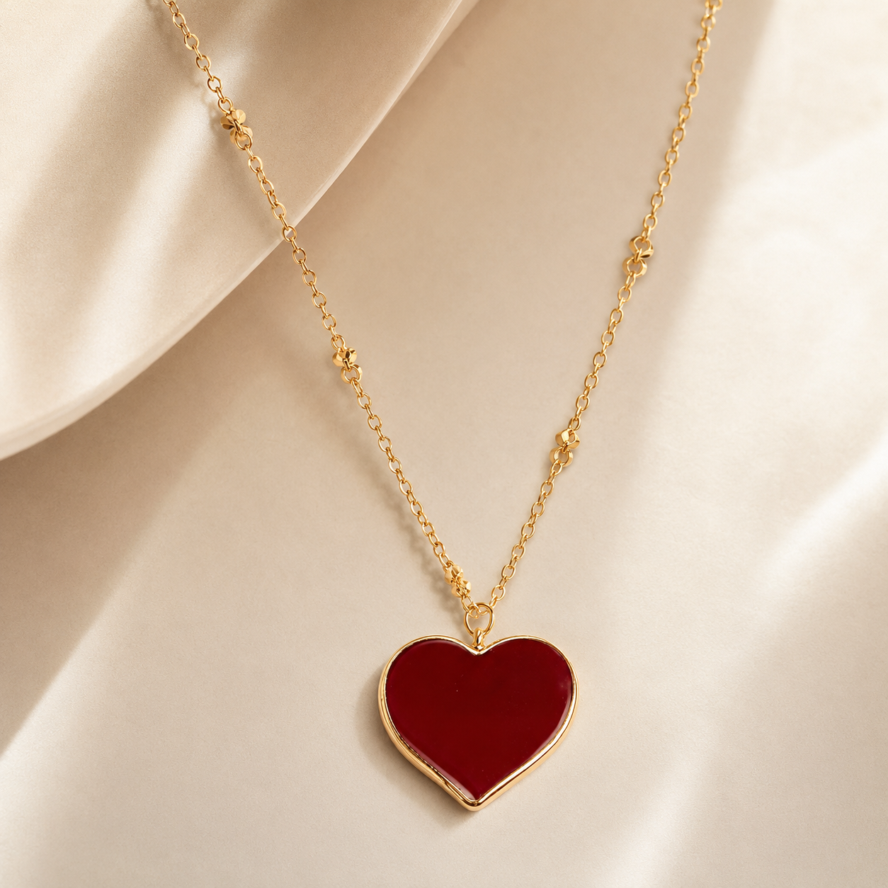 Proverbs 4:23 Red Heart Necklace