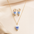 Blue Bow Heart Set