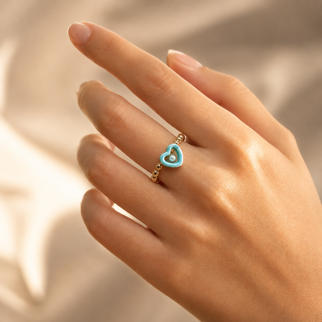 Elastic Heart Ring