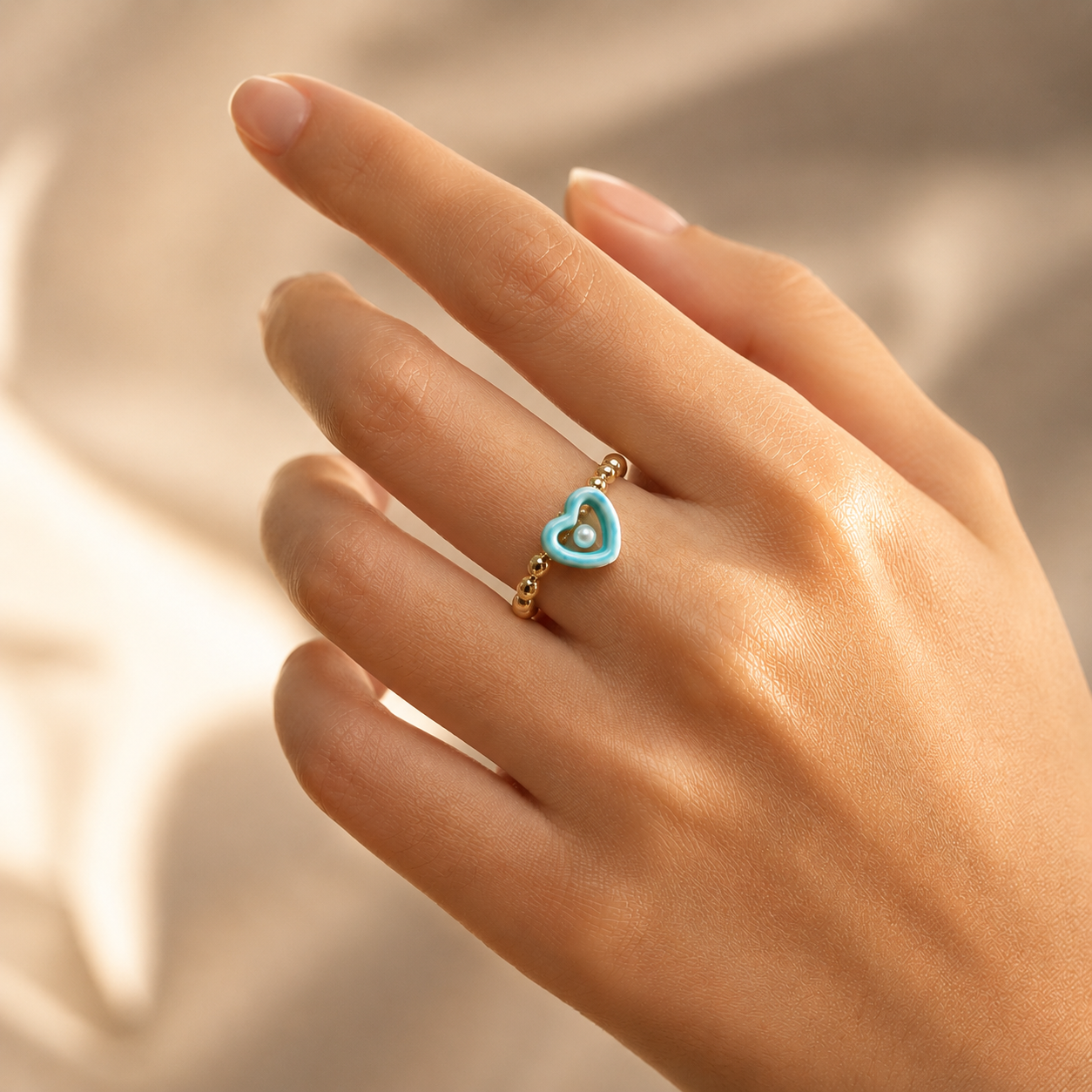 Elastic Heart Ring