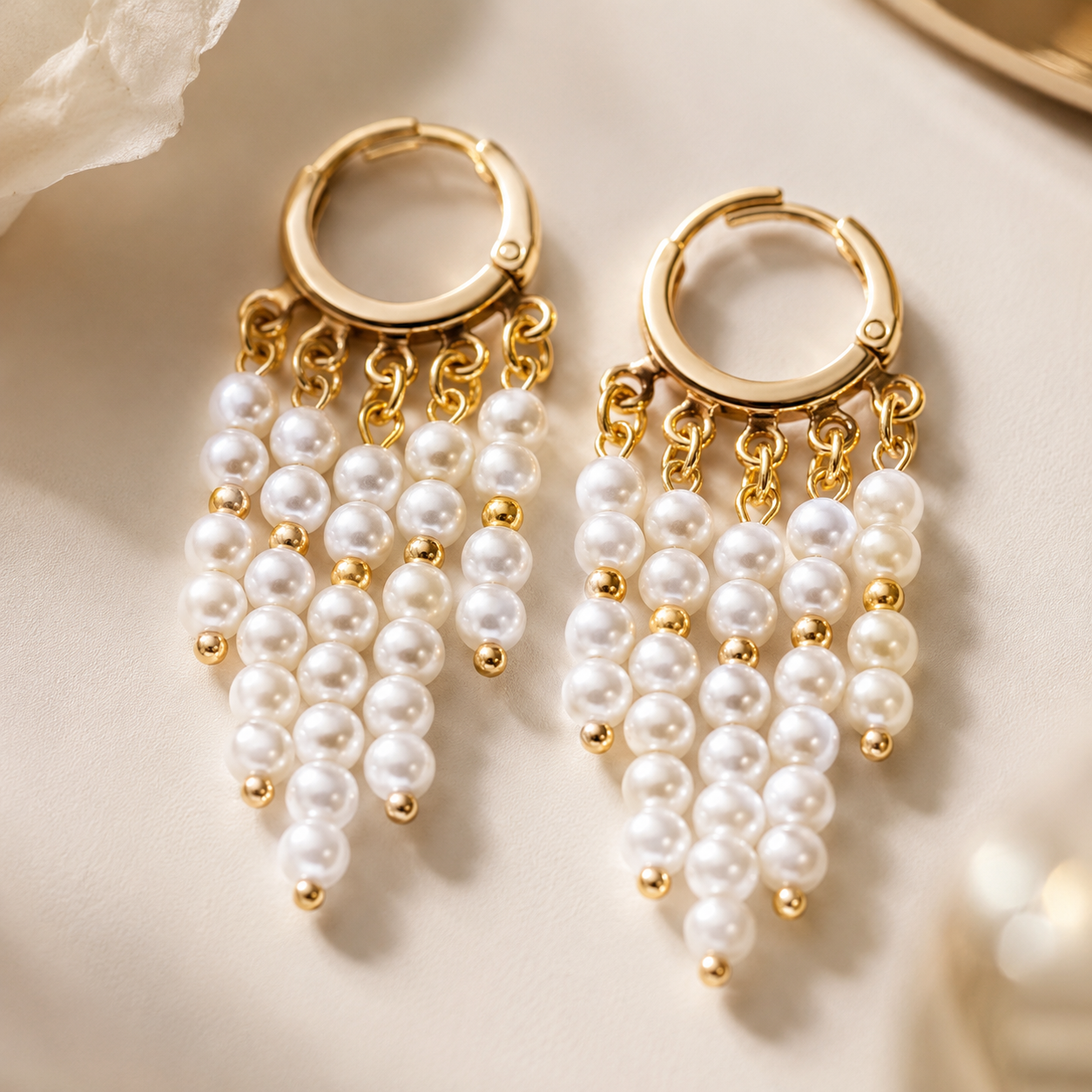 Dangling Pearl Earrings