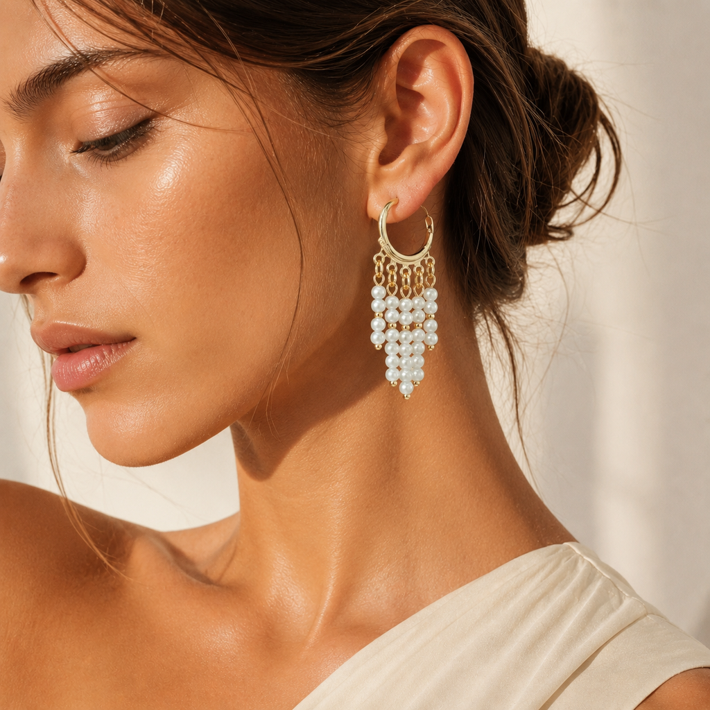 Dangling Pearl Earrings